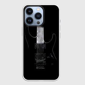 Чехол для iPhone 13 Pro с принтом ЧЕРНАЯ ЭЛЕКТРОГИТАРА в Санкт-Петербурге,  |  | black | dark | guitar | music | rock | гибсон | гитара | гриф | лады | музыка | рок | струны | черный | электрогитара
