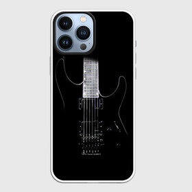 Чехол для iPhone 13 Pro Max с принтом ЧЕРНАЯ ЭЛЕКТРОГИТАРА в Санкт-Петербурге,  |  | black | dark | guitar | music | rock | гибсон | гитара | гриф | лады | музыка | рок | струны | черный | электрогитара