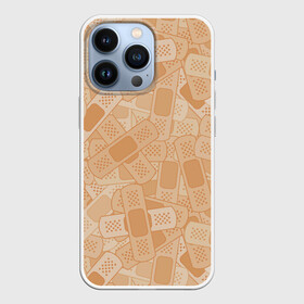 Чехол для iPhone 13 Pro с принтом Просто пластыри в Санкт-Петербурге,  |  | заклеить | медицина | паттерн | пластырь | починить | починка | узор | юмор