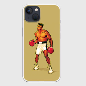 Чехол для iPhone 13 с принтом Ali Art в Санкт-Петербурге,  |  | box | muhammad ali | sport | sports | sportsmen | бокс | легенда | мухаммад али | мухаммед али | спорт | спортсмен