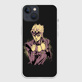 Чехол для iPhone 13 с принтом Giorno Giovanna. Golden Wind в Санкт-Петербурге,  |  | adventure | bizarre | brando | dio | giorno | jo | joestar | josuke | jotaro | jovanna | metallica | speedwagon | the | world | абдул | брандо | бруно | джо | джованна | джолин | джорно | джоске | джостар | джотаро | дио | какёин | металлика | невероятные