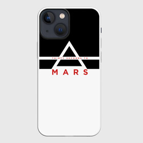 Чехол для iPhone 13 mini с принтом Thirty Seconds to Mars черно белая в Санкт-Петербурге,  |  | 30 seconds to mars | 30 секунд до марса | 30 фстм | 30stm | 30сдм | jared leto | rock band | thirty seconds to mars | альтернативный | гранж | джаред лето | нео | пост | прогрессивный | рок группа | фети секондс ту марс | хард | шеннон