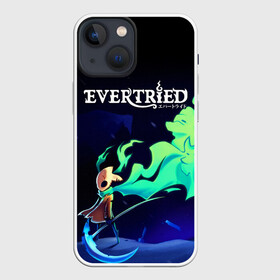 Чехол для iPhone 13 mini с принтом EVERTRIED | ВЕЧНЫЙ ПУТЬ в Санкт-Петербурге,  |  | evertried | fantasy | game | indie | roguelike | башня | вечный путь | игра | инди | маяк | рогалик | роуг лайк | фентези