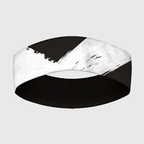 Повязка на голову 3D с принтом МЯZGАТЬ в Санкт-Петербурге,  |  | белое | краска | крест | крестик | черное