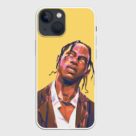 Чехол для iPhone 13 mini с принтом Travis art в Санкт-Петербурге,  |  | hip hop | rap | rep | travis scott | исполнители | исполнитель | музыка | реп | трвис скотт | тревис скотт