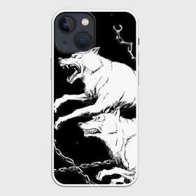 Чехол для iPhone 13 mini с принтом Белые волки в Санкт-Петербурге,  |  | wolf | wolfs | волк | волки | волчара | животные | звери | лес | природа