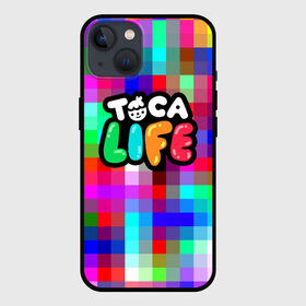 Чехол для iPhone 13 с принтом TOCA BOCA LOGO PIXEL | COLOR GEOMETRY в Санкт-Петербурге,  |  | digital toys | gamer | games | helicopter taxi | pets | toca boca | toca hair salon | toca kitchen | toca life | toca life city | toca life worl | toca tea party | video games | игры