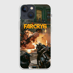 Чехол для iPhone 13 mini с принтом Far Cry 6 gameplay art в Санкт-Петербурге,  |  | Тематика изображения на принте: art | cry | dani | far | game | rojas | shooter | ubisoft | арт | дани | пулемет | рохас | фаркрай | шутер | экшн