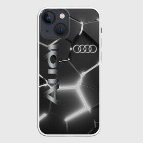 Чехол для iPhone 13 mini с принтом AUDI GREY 3D ПЛИТЫ в Санкт-Петербурге,  |  | audi | auto | rs | sport | авто | автомобиль | автомобильные | ауди | бренд | марка | машины | спорт