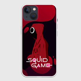 Чехол для iPhone 13 с принтом Игра в кальмара Red   Black в Санкт-Петербурге,  |  | among us | squid game | выживание | игра в кальмара | кальмар | корейский | корея | хван чжун хо | чо сан