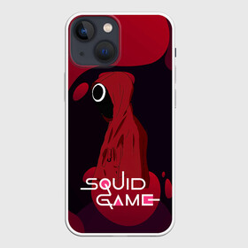 Чехол для iPhone 13 mini с принтом Игра в кальмара Red   Black в Санкт-Петербурге,  |  | among us | squid game | выживание | игра в кальмара | кальмар | корейский | корея | хван чжун хо | чо сан