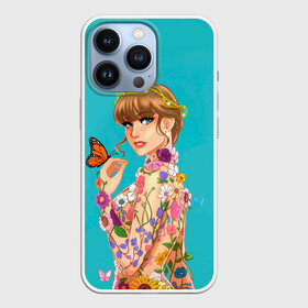 Чехол для iPhone 13 Pro с принтом Тейлор в цветах в Санкт-Петербурге,  |  | music | pop music | taylor swift | музыка | поп | попса | тейлор свифт