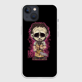 Чехол для iPhone 13 с принтом кожаное лицо в Санкт-Петербурге,  |  | blood | chainsaw | evil | face | fear | halloween | human | hunter | leather | murderer | of | on | people | бензопила | зло | кожаное | кровь | лицо | людей | на | охотник | хэллоуин | человек