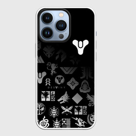 Чехол для iPhone 13 Pro с принтом DESTINY LOGOBOMBING в Санкт-Петербурге,  |  | bungie | cayde 6 | cyd6 | destiny | destiny 2 | forsaken | gambit | hunter | titan | warlock | банги | варлок | габмит | дестини | дестини 2 | зур | кейд | кейд 6 | отвергнутые | охотник | титан | туз