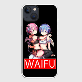 Чехол для iPhone 13 с принтом Рем и рам вайфу Re zero ahegao в Санкт-Петербурге,  |  | aheagao | ohegao | ram | re zero | rem | sempai | senpai | waifu | ахегао | в альтернативном мире | жизнь с нуля | семпай | сенпай