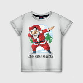 Детская футболка 3D с принтом Mary Christmas (Dab) в Санкт-Петербурге, 100% гипоаллергенный полиэфир | прямой крой, круглый вырез горловины, длина до линии бедер, чуть спущенное плечо, ткань немного тянется | christmas | merry christmas | santa claus | дед мороз | ёлка | зима | мороз | новый год | подарок | праздник | рождество | с новым годом | санта клаус | снегурочка | снежинки