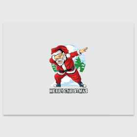 Поздравительная открытка с принтом Mary Christmas (Dab) в Санкт-Петербурге, 100% бумага | плотность бумаги 280 г/м2, матовая, на обратной стороне линовка и место для марки
 | christmas | merry christmas | santa claus | дед мороз | ёлка | зима | мороз | новый год | подарок | праздник | рождество | с новым годом | санта клаус | снегурочка | снежинки