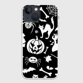 Чехол для iPhone 13 mini с принтом Микс в Санкт-Петербурге,  |  | halloween | арт | графика | зомби | мистика | праздник | скелет | тыква | ужасы | хэллоуин | череп