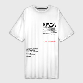 Платье-футболка 3D с принтом NASA БЕЛАЯ ФОРМА  НАСА WHITE UNIFORM в Санкт-Петербурге,  |  | galaxy | nasa | space | space company | star | астрономия | галактика | звезды | космическая компания | космос | наса