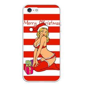 Чехол для iPhone 5/5S матовый с принтом Sexy Merry Christmas в Санкт-Петербурге, Силикон | Область печати: задняя сторона чехла, без боковых панелей | bikini | gift boxes | girl | happy new year | merry christmas | red cap | santa claus | snow maiden | бикини | девушка | коробки подарки | красная шапка колпак | новый год | рождество | санта клаус | снег