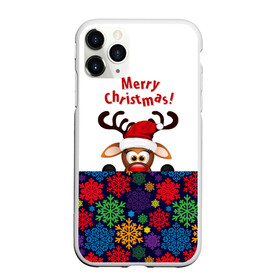 Чехол для iPhone 11 Pro Max матовый с принтом Merry Christmas (оленёнок) в Санкт-Петербурге, Силикон |  | Тематика изображения на принте: christmas | merry christmas | santa claus | дед мороз | ёлка | новогодние олени | новый год | оленёнок бэмби | оленёнок рудольф | орнамент | с новым годом | сантаклаус | свитер с оленями | снегурочка | снежинки | узоры