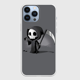 Чехол для iPhone 13 Pro Max с принтом жнец и цветок в Санкт-Петербурге,  |  | black | death | flower | halloween | hood | leaves | reaper | robe | scull | scythe | sunset | жнец | закат | капюшон | коса | листья | одеяние | хэллоуин | цветок | череп | черый