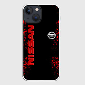 Чехол для iPhone 13 mini с принтом NISSAN RED в Санкт-Петербурге,  |  | nissan | авто | автомобиль | логотип | марка | машина | надпись | нисан | текстура