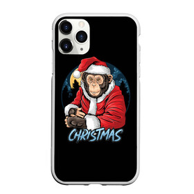 Чехол для iPhone 11 Pro матовый с принтом CHRISTMAS (обезьяна) в Санкт-Петербурге, Силикон |  | chimpanzee | christmas | gorilla | merry christmas | monkey | santa claus | бигфут | гамадрил | гиббон | год обе | горилла | дед мороз | ёлка | животное | зверь | мартышка | новый год | обезьяна | орангутан | подарок | праздник