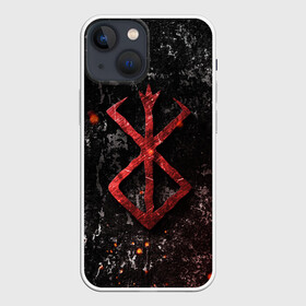 Чехол для iPhone 13 mini с принтом BERSERK LOGO GRUNGE RED в Санкт-Петербурге,  |  | anime | berserk | logo | аниме | берсерк | бесерк | лого | логотип | манга | мультфильм