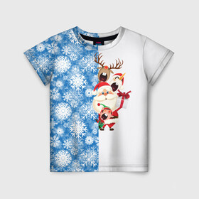 Детская футболка 3D с принтом Подарок от Санты в Санкт-Петербурге, 100% гипоаллергенный полиэфир | прямой крой, круглый вырез горловины, длина до линии бедер, чуть спущенное плечо, ткань немного тянется | christmas | merry christmas | santa claus | гном | дед мороз | ёлка | зима | мороз | новый год | олень | подарок | праздник | рождество | с новым годом | санта клаус | снеговик | снегурочка | снежинки