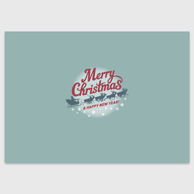 Поздравительная открытка с принтом Merry Christmas (хо хо хо) в Санкт-Петербурге, 100% бумага | плотность бумаги 280 г/м2, матовая, на обратной стороне линовка и место для марки
 | christmas | merry christmas | santa claus | дед мороз | ёлка | зима | мороз | новый год | олени | подарок | праздник | рождество | с новым годом | сани с оленями | санта клаус | снегурочка | снежинки