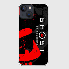 Чехол для iPhone 13 mini с принтом GHOST OF TSUSHIMA | ПРИЗРАК ЦУСИМЫ в Санкт-Петербурге,  |  | Тематика изображения на принте: death | game | ghost of tsushim | jin sakai | ninja | samurai | the ghost of tsushima | буке | вакидзаси | воин | вояк | дайсё | дзин сакай | иайто | игра | катана | кодати | мононофу | мститель | мушя | ниндзя | нодати | одати | призрак цу