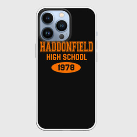 Чехол для iPhone 13 Pro с принтом Haddonfield High School 1978 в Санкт-Петербурге,  |  | face | haddonfield | halloween | high | killer | leather | maniac | michael | myers | mystic | school | uniform | кожаное | лицо | майерс | майкл | мистика | старшая | униформа | форма | хаддонифилд | хэллоуин | ш