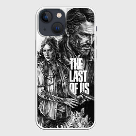 Чехол для iPhone 13 mini с принтом THE LAST OF US ЧЁРНО БЕЛЫЙ в Санкт-Петербурге,  |  | cicadas | ellie | fireflies | naughty dog | stalker | tattoo ellie | the last of us | the last of us part 2 | tlou | tlou2 | джоэл | каннибалы | ласт оф ас | одни из нас | охотники | последние из нас | сталкер | тату элли | топляк | цикады | ще