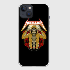 Чехол для iPhone 13 с принтом МЕТАЛЛИКА | РОК (Z) в Санкт-Петербурге,  |  | kobein | kurt kobein | metalica | metallica | rock | курт кобейн | металика | металлика | рок | супер звезда