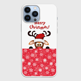 Чехол для iPhone 13 Pro Max с принтом Оленёнок (Merry Christmas) в Санкт-Петербурге,  |  | merry christmas | santa claus | дед мороз | ёлка | зверь | зима | лось | мороз | новогодние олени | новый год | оленёнок бэмби | оленёнок рудольф | олень | подарок | празд | рождество | с новым годом | сантаклаус