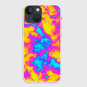 Чехол для iPhone 13 mini с принтом Яркая абстракция космических красок в Санкт-Петербурге,  |  | abstract | gradient | neon | paint | абстракция | брызги красок | градиент | кислота | кислотные цвета | кислотный стиль | кляксы | космические краски | краски | красочный | молодежные | неоновые | орнамент