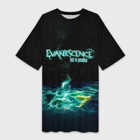 Платье-футболка 3D с принтом Evanescence lost in paradise в Санкт-Петербурге,  |  | evanescence | альтернативный | готик | группа | джен маджура | евенсис | исчезновение | метал | ню | рок | тим маккорд | трой маклоухорн | уилл хант | хард | эванесенс | эми ли