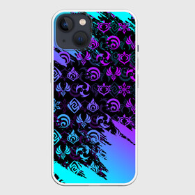 Чехол для iPhone 13 с принтом GENSHIN NEON PATTERN SYMBOL   НЕОН ЭМБЛЕМЫ в Санкт-Петербурге,  |  | amber | anime | genshin impact | girl | jean | lisa | paimon | xiao | zelda | анемо | аниме | геншен импакт | геншин импакт | геншин эмпакт | геншинимпакт | девушка | игры | кли | лиза | паймон | пеймон | персонажи | сяо | тян