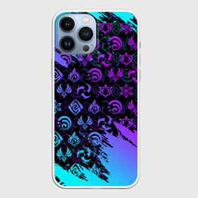 Чехол для iPhone 13 Pro Max с принтом GENSHIN NEON PATTERN SYMBOL   НЕОН ЭМБЛЕМЫ в Санкт-Петербурге,  |  | amber | anime | genshin impact | girl | jean | lisa | paimon | xiao | zelda | анемо | аниме | геншен импакт | геншин импакт | геншин эмпакт | геншинимпакт | девушка | игры | кли | лиза | паймон | пеймон | персонажи | сяо | тян