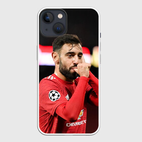 Чехол для iPhone 13 с принтом Бруну Фернандеш, МЮ в Санкт-Петербурге,  |  | bruno | fernandes | football | manchester united | бруну фернандеш | домашняя | манчестер юнайтед | фернандеш | форма | футбол