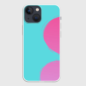 Чехол для iPhone 13 mini с принтом Розово голубой градиент в Санкт-Петербурге,  |  | gradient | абстракция | геометрия | градиент | круги