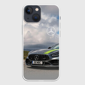 Чехол для iPhone 13 mini с принтом Mercedes V8 Biturbo Racing Team AMG в Санкт-Петербурге,  |  | car | germany | mercedes | motorsport | nature | power | prestige | racing | team | автомобиль | автоспорт | германия | гонка | мерседес | мощь | престиж | природа