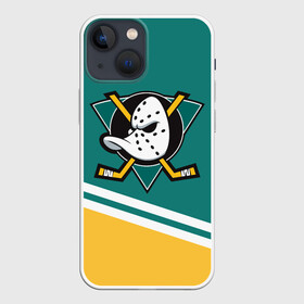 Чехол для iPhone 13 mini с принтом Анахайм Дакс, NHL в Санкт-Петербурге,  |  | anahaim ducks | anaheim | anaheim ducks | ducks | hockey | nhl | usa | дакс | нхл | спорт | сша | хоккей | шайба