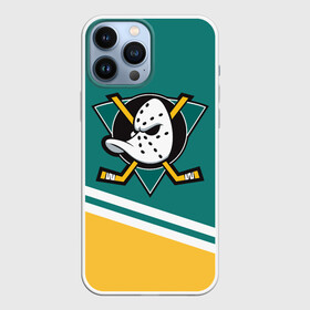 Чехол для iPhone 13 Pro Max с принтом Анахайм Дакс, NHL в Санкт-Петербурге,  |  | Тематика изображения на принте: anahaim ducks | anaheim | anaheim ducks | ducks | hockey | nhl | usa | дакс | нхл | спорт | сша | хоккей | шайба