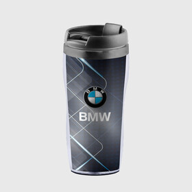 Термокружка-непроливайка с принтом [BMW] Logo в Санкт-Петербурге, внутренняя часть — пищевой пластик, наружная часть — прозрачный пластик, между ними — полиграфическая вставка с рисунком | объем — 350 мл, герметичная крышка | Тематика изображения на принте: bmw | bmw performance | m | motorsport | performance | бмв | моторспорт