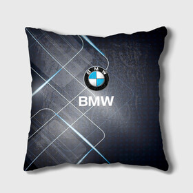 Подушка 3D с принтом [BMW] Logo в Санкт-Петербурге, наволочка – 100% полиэстер, наполнитель – холлофайбер (легкий наполнитель, не вызывает аллергию). | состоит из подушки и наволочки. Наволочка на молнии, легко снимается для стирки | bmw | bmw performance | m | motorsport | performance | бмв | моторспорт