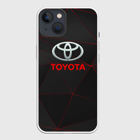 Чехол для iPhone 13 с принтом [Toyota] Тонкие линии неона в Санкт-Петербурге,  |  | auto | sport | toyota | авто | автомобиль | бренд | спорт | тойота