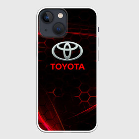 Чехол для iPhone 13 mini с принтом [Toyota] Неоновые соты в Санкт-Петербурге,  |  | auto | sport | toyota | авто | автомобиль | бренд | спорт | тойота