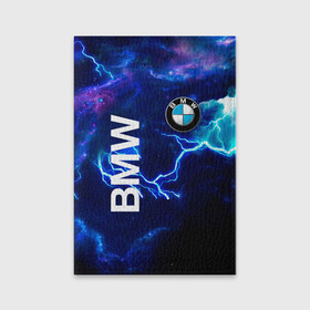 Обложка для паспорта матовая кожа с принтом [BMW] Синяя молния в Санкт-Петербурге, натуральная матовая кожа | размер 19,3 х 13,7 см; прозрачные пластиковые крепления | Тематика изображения на принте: bmw | bmw performance | m | motorsport | performance | бмв | моторспорт
